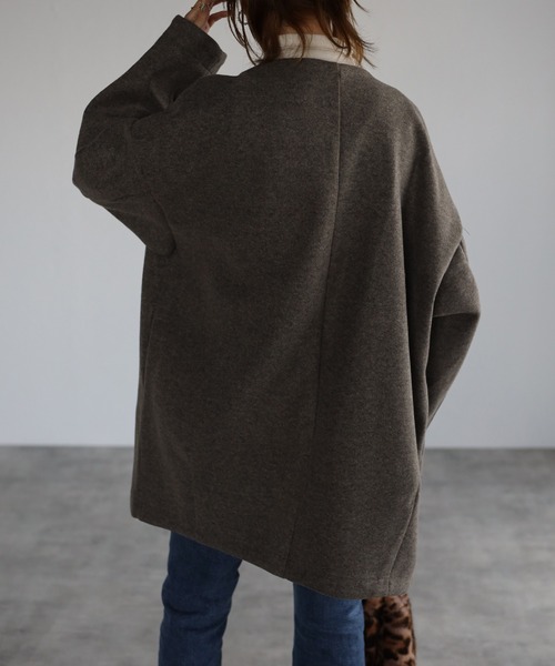 美品✨ドゥロワー ノーカラーコットンジャケット 定価7.1万