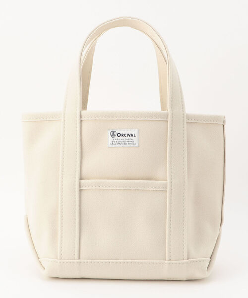 ORCIVAL(オーシバル)の「【ORCIVAL/オーシバル】MELTON TOTE S メルトントートバッグS(トートバッグ・レディース・アイボリー/ブラック/ライトパープル/グレイッシュベージュ・FREE)」の1枚目の写真