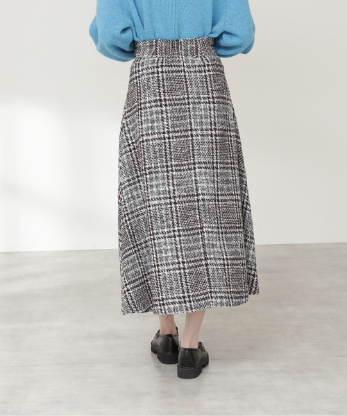 N.（N. Natural Beauty Basic）（エヌエヌナチュラルビューティーベーシック）の「【S Size Line】◆ツイードチェックセミフレアスカート（スカート・レディース・ブラック/ネイビー/ブラウン・SMALL/MEDIUM）」の14枚目の写真
