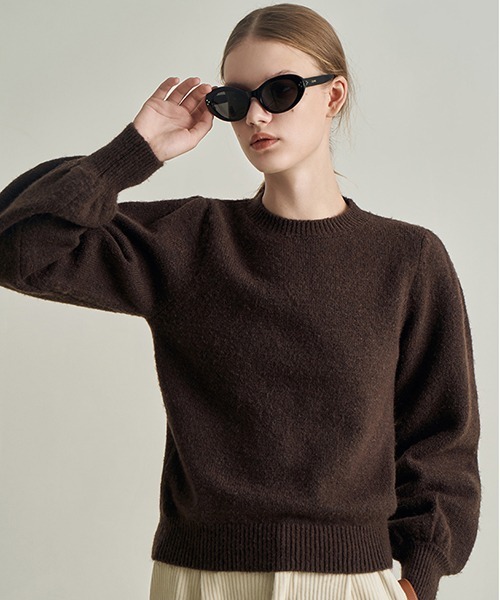 Fano Studios(ファノ ストゥディオズ)の「【Fano Studios】Wool yarn crew neck knit FD21S102(ニット/セーター・レディース・ブラウン・M/L/S)」の5枚目の写真