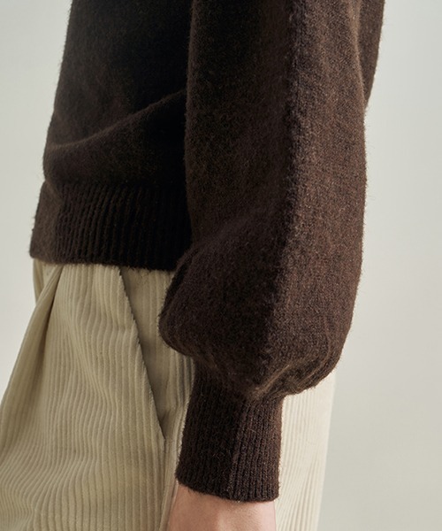 Fano Studios(ファノ ストゥディオズ)の「【Fano Studios】Wool yarn crew neck knit FD21S102(ニット/セーター・レディース・ブラウン・M/L/S)」の9枚目の写真