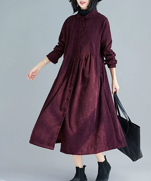 セール ステンカラーデザインシャツコート ワンピース Dream Garden ドリームガーデン のファッション通販 Zozotown