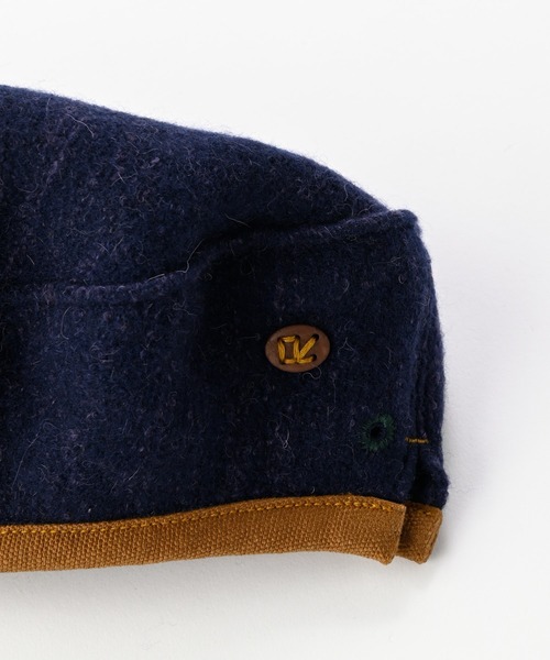 45R(フォーティファイブアール)の「縮絨のベレー帽(ハンチング/ベレー帽・レディース・カーキ/ネイビー/グレー・SMALL)」の6枚目の写真