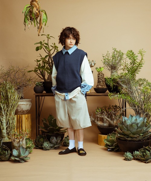 masterkey（マスターキー）の「masterkey マスターキー / FLYING-B ボーンズ柄ジャガードニットベスト / MK22S-K-10（ベスト・メンズ・ベージュ/インディゴブルー・2/1）」の18枚目の写真