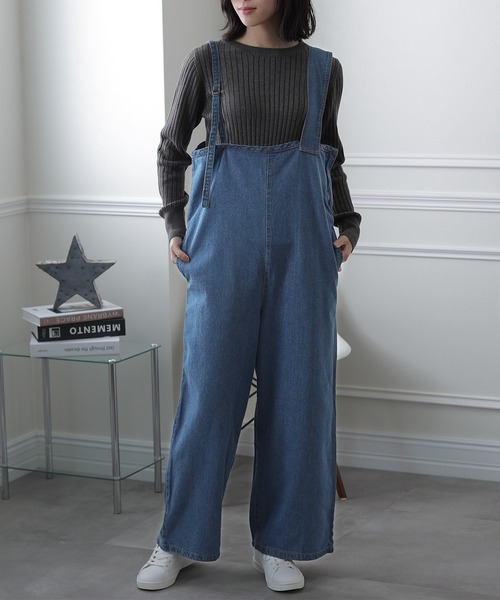 ElegChic(エレグシック)の「アシメトリーショルダーサロペット(サロペット/オーバーオール・レディース・ネイビー/ブルー・MEDIUM/LARGE/X-LARGE/XX-LARGE/XXX-LARGE)」の9枚目の写真