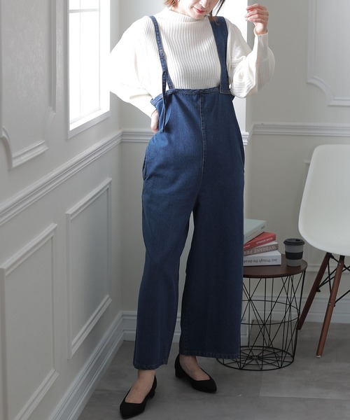 ElegChic(エレグシック)の「アシメトリーショルダーサロペット(サロペット/オーバーオール・レディース・ネイビー/ブルー・MEDIUM/LARGE/X-LARGE/XX-LARGE/XXX-LARGE)」の5枚目の写真