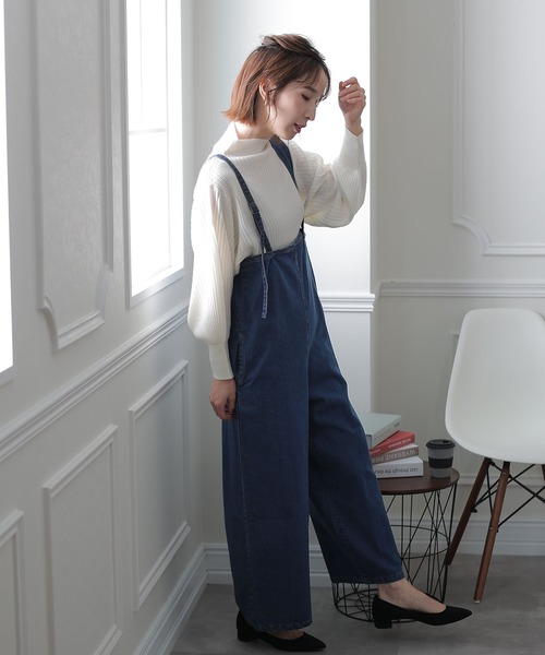 ElegChic(エレグシック)の「アシメトリーショルダーサロペット(サロペット/オーバーオール・レディース・ネイビー/ブルー・MEDIUM/LARGE/X-LARGE/XX-LARGE/XXX-LARGE)」の11枚目の写真