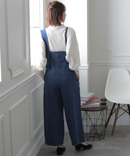 ElegChic(エレグシック)の「アシメトリーショルダーサロペット(サロペット/オーバーオール・レディース・ネイビー/ブルー・MEDIUM/LARGE/X-LARGE/XX-LARGE/XXX-LARGE)」の13枚目の写真