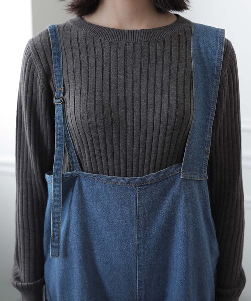 ElegChic(エレグシック)の「アシメトリーショルダーサロペット(サロペット/オーバーオール・レディース・ネイビー/ブルー・MEDIUM/LARGE/X-LARGE/XX-LARGE/XXX-LARGE)」の18枚目の写真