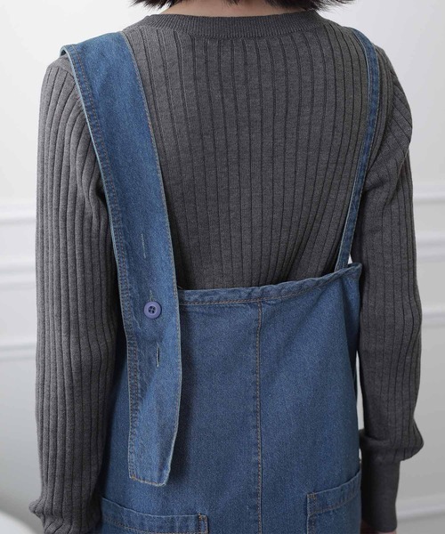 ElegChic(エレグシック)の「アシメトリーショルダーサロペット(サロペット/オーバーオール・レディース・ネイビー/ブルー・MEDIUM/LARGE/X-LARGE/XX-LARGE/XXX-LARGE)」の10枚目の写真
