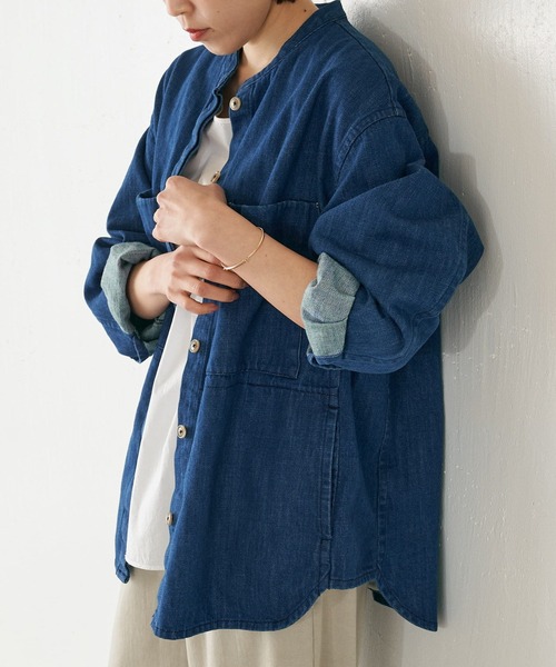 シャツ ブラウス トップス Beardsley ビアズリー のシャツ ブラウス パッチポケットデニムシャツ Beza0001 を購入できます Beardsley パッチポケットデニムシャツ シャツ ブラウス Beardsley ビアズリー のファッション 即日発送 即納