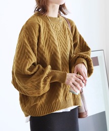 reca | ドルマンスリーブヘリンボーン編みニットプルオーバー(ニット/セーター)