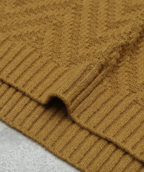 reca(レカ)の「ドルマンスリーブヘリンボーン編みニットプルオーバー(ニット/セーター・レディース・グリーン/マスタード/グレイッシュベージュ/ブルー・FREE)」の21枚目の写真