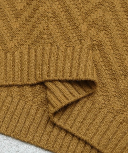 reca(レカ)の「ドルマンスリーブヘリンボーン編みニットプルオーバー(ニット/セーター・レディース・グリーン/マスタード/グレイッシュベージュ/ブルー・FREE)」の7枚目の写真
