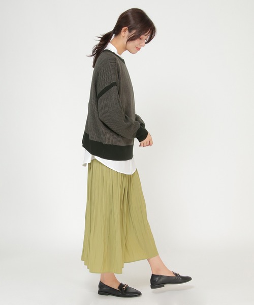 ikka(イッカ)の「ヘリンボーン柄2WAYニットプルオーバー(カーディガン/ボレロ・レディース・ブラック/ベージュ・M/L)」の19枚目の写真