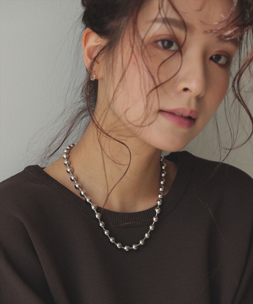 DONOBAN（ドノバン）の「ボールチェーンネックレス（ネックレス・レディース・シルバー・ONESIZE）」の6枚目の写真