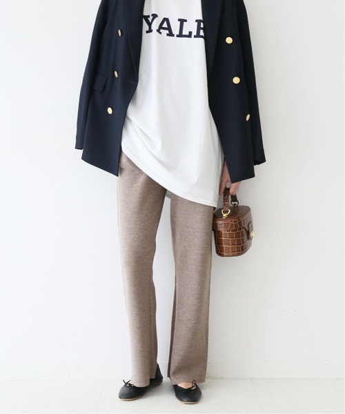 SLOBE IENA(スローブイエナ)の「ウォッシャブルウールニットパンツ【ウエストゴム/手洗い可能】◆(その他パンツ・レディース・ブラック/ベージュ・40/38/36)」の10枚目の写真