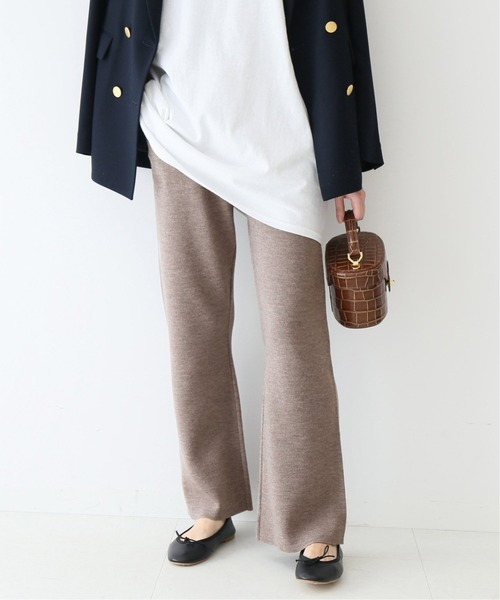 SLOBE IENA(スローブイエナ)の「ウォッシャブルウールニットパンツ【ウエストゴム/手洗い可能】◆(その他パンツ・レディース・ブラック/ベージュ・40/38/36)」の15枚目の写真