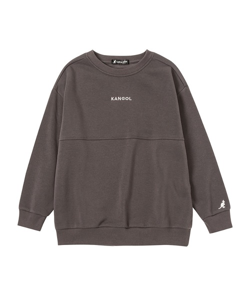 KANGOL(カンゴール)の「KANGOL カンゴール バックロゴ 裏起毛スウェットトレーナー(スウェット・キッズ・チャコール/ピンク・130cm/150cm/160cm/140cm)」の1枚目の写真