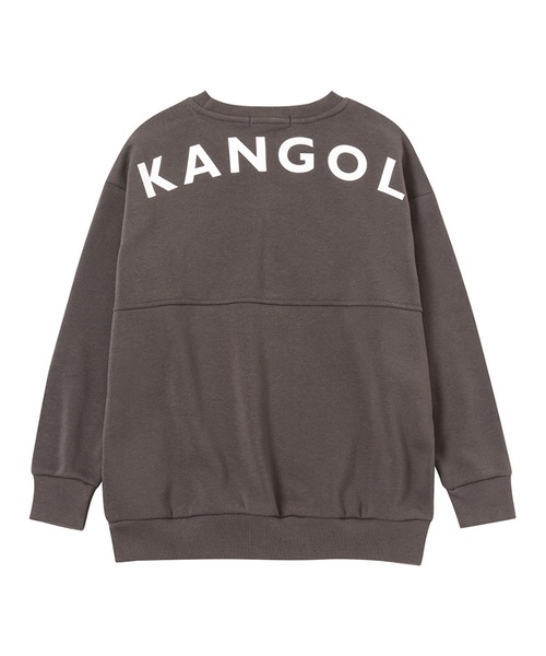 KANGOL(カンゴール)の「KANGOL カンゴール バックロゴ 裏起毛スウェットトレーナー(スウェット・キッズ・チャコール/ピンク・130cm/150cm/160cm/140cm)」の4枚目の写真