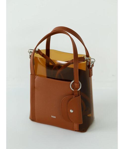 koe（コエ）の「クリアマルチ２ＷＡＹトート＊（トートバッグ・レディース・ブラック/ブラウン/オフホワイト/ライトグリーン/ライトイエロー・FREE）」の17枚目の写真