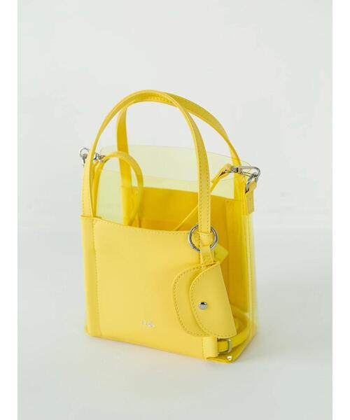 koe（コエ）の「クリアマルチ２ＷＡＹトート＊（トートバッグ・レディース・ブラック/ブラウン/オフホワイト/ライトグリーン/ライトイエロー・FREE）」の18枚目の写真