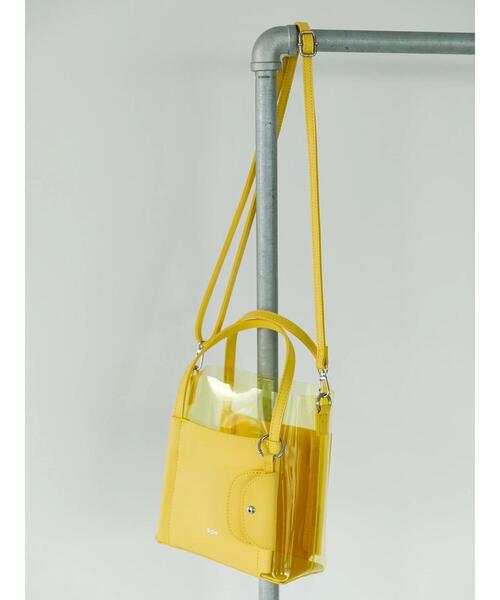 koe（コエ）の「クリアマルチ２ＷＡＹトート＊（トートバッグ・レディース・ブラック/ブラウン/オフホワイト/ライトグリーン/ライトイエロー・FREE）」の20枚目の写真