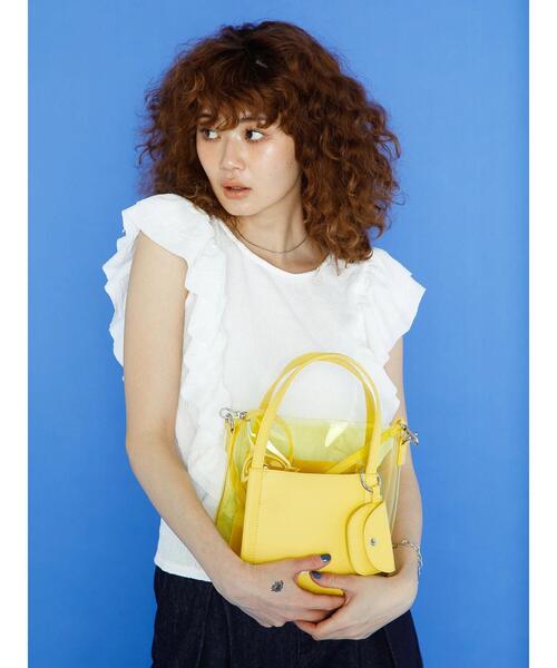 koe（コエ）の「クリアマルチ２ＷＡＹトート＊（トートバッグ・レディース・ブラック/ブラウン/オフホワイト/ライトグリーン/ライトイエロー・FREE）」の22枚目の写真