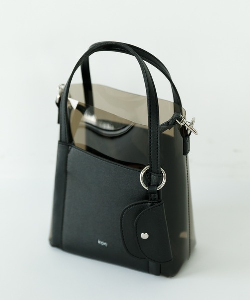 koe（コエ）の「クリアマルチ２ＷＡＹトート＊（トートバッグ・レディース・ブラック/ブラウン/オフホワイト/ライトグリーン/ライトイエロー・FREE）」の2枚目の写真