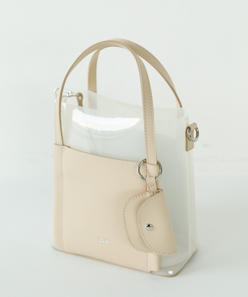 koe（コエ）の「クリアマルチ２ＷＡＹトート＊（トートバッグ・レディース・ブラック/ブラウン/オフホワイト/ライトグリーン/ライトイエロー・FREE）」の13枚目の写真