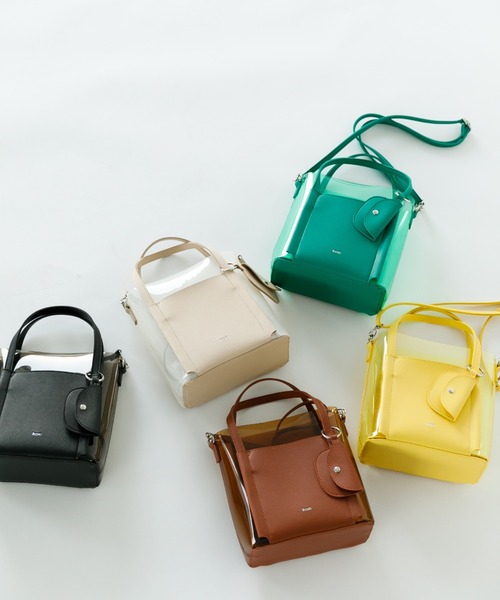 koe（コエ）の「クリアマルチ２ＷＡＹトート＊（トートバッグ・レディース・ブラック/ブラウン/オフホワイト/ライトグリーン/ライトイエロー・FREE）」の14枚目の写真