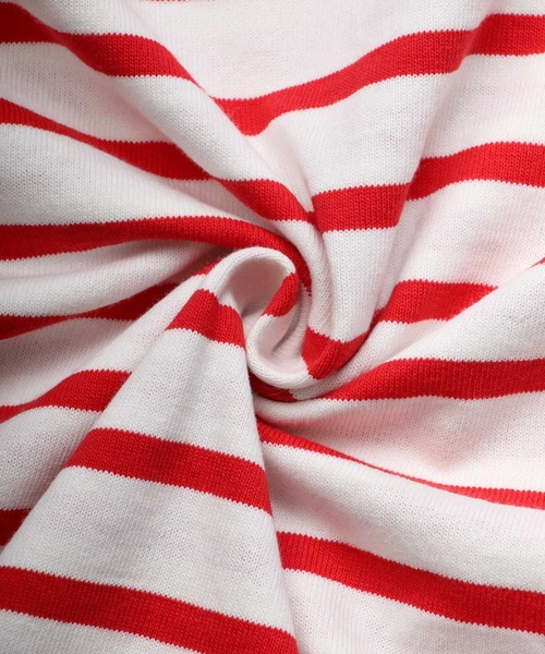 SITRY（シトリー）の「Panel border Loose silhouette boat neck T-shirt/パネルボーダー ルーズシルエット  ボートネック Ｔシャツ（Tシャツ/カットソー・メンズ・ブラック/レッド/ブルー/グリーン/ブラック系その他/ブルー系その他・M/L）」の13枚目の写真