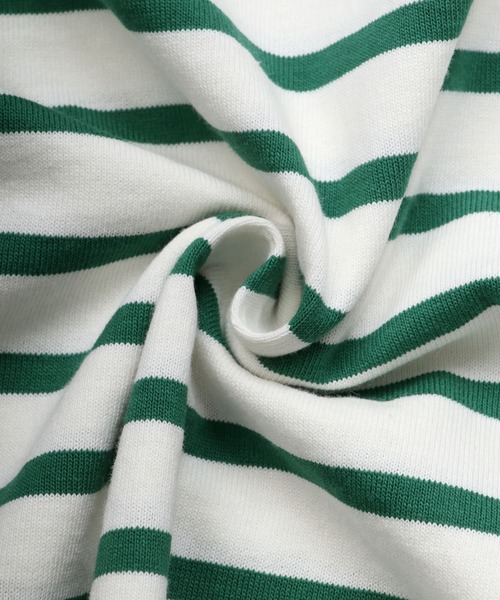 SITRY（シトリー）の「Panel border Loose silhouette boat neck T-shirt/パネルボーダー ルーズシルエット  ボートネック Ｔシャツ（Tシャツ/カットソー・メンズ・ブラック/レッド/ブルー/グリーン/ブラック系その他/ブルー系その他・M/L）」の11枚目の写真