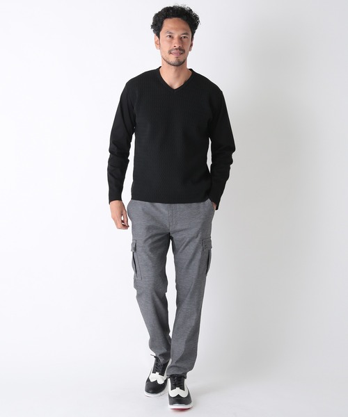 MEN'S BIGI(メンズビギ)の「ニットコンビカットソー(Tシャツ/カットソー・メンズ・ホワイト/ブラック/ブラウン・01/02/03)」の18枚目の写真