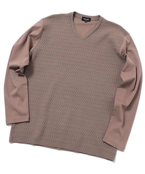 MEN'S BIGI(メンズビギ)の「ニットコンビカットソー(Tシャツ/カットソー・メンズ・ホワイト/ブラック/ブラウン・01/02/03)」の21枚目の写真