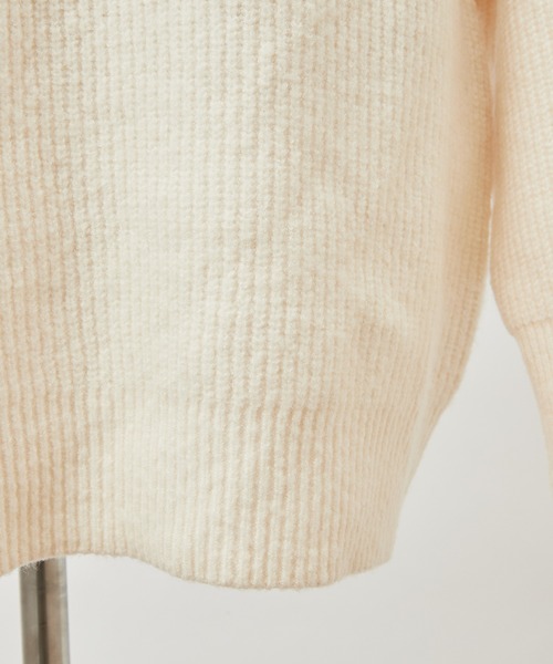 one after another NICE CLAUP（ワンアフターアナザーナイスクラップ）の「ハーフジップセーラーカラーニットワンピース（ワンピース・レディース・ブラック/ベージュ/グレー/アイボリー・FREE）」の10枚目の写真