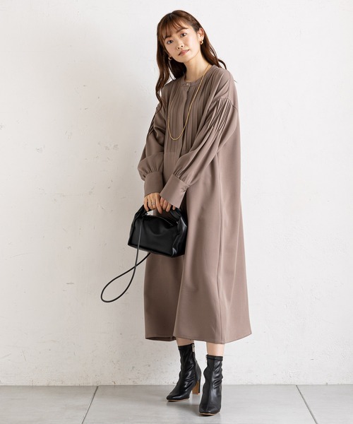 prose verse（プロズヴェール）の「フロント＆袖タックボタンシャツワンピ（シャツワンピース・レディース・ネイビー/ピンク/モカ/ホワイト系その他・MEDIUM）」の11枚目の写真