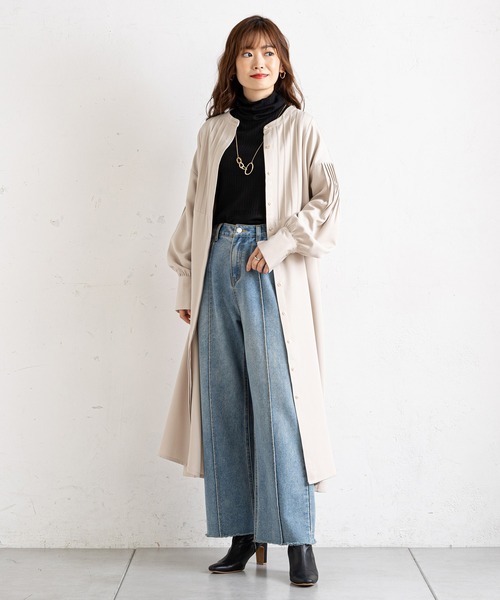 prose verse（プロズヴェール）の「フロント＆袖タックボタンシャツワンピ（シャツワンピース・レディース・ネイビー/ピンク/モカ/ホワイト系その他・MEDIUM）」の20枚目の写真