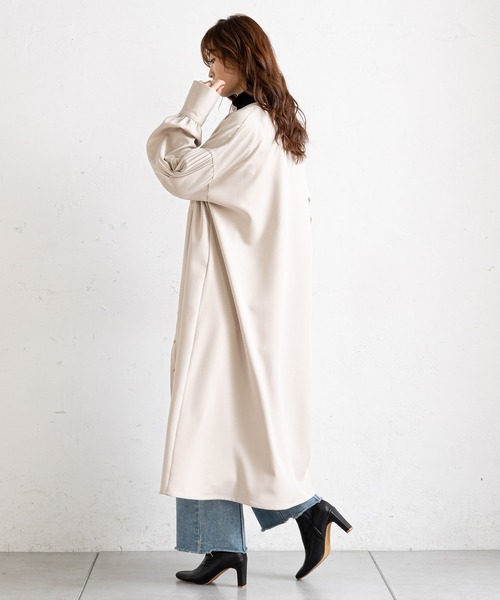 prose verse（プロズヴェール）の「フロント＆袖タックボタンシャツワンピ（シャツワンピース・レディース・ネイビー/ピンク/モカ/ホワイト系その他・MEDIUM）」の21枚目の写真