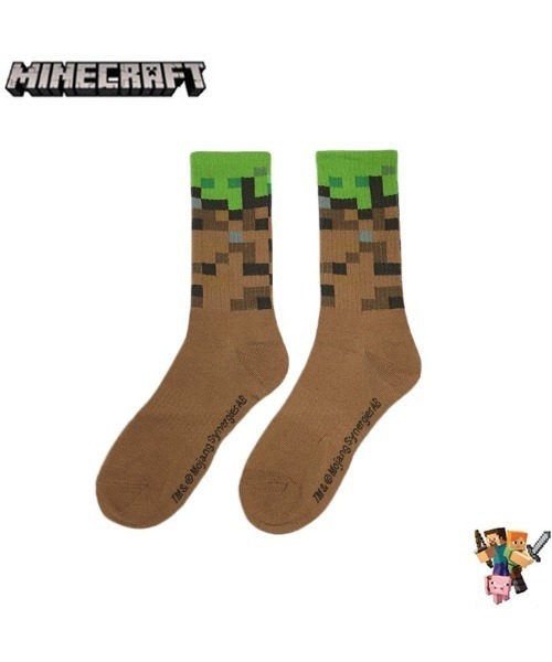 ability(アビリティ)の「Minecraft マインクラフト ソックス / Crews 鉄のフル装備 草ブロック 2 Pack 1set MF041BCCGL 2パックセット マイクラ //(ソックス/靴下・メンズ・グレー系その他・SMALL/LARGE)」の6枚目の写真