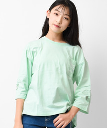 七分袖」に該当するTシャツ/カットソー（グリーン・カーキ/緑色