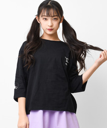 七分袖」に該当するTシャツ/カットソー（ブラック/黒色系