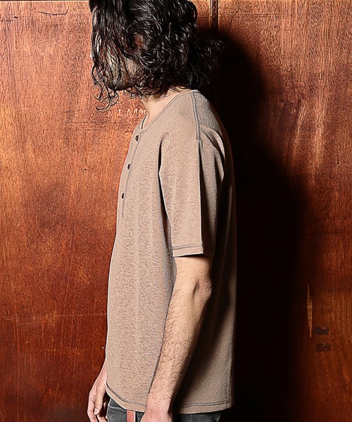 RATTLE TRAP(ラトルトラップ)の「ヘンリーネックTシャツ(Tシャツ/カットソー・メンズ・ホワイト/ブラック/ベージュ・S/M/L)」の10枚目の写真