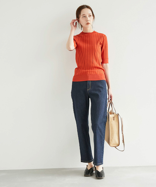 ROPE' PICNIC（ロペピクニック）の「お仕事にも/ストレッチデニムストレートパンツ（デニムパンツ・レディース・ネイビー/ブルー系その他3・40/38/36）」の19枚目の写真