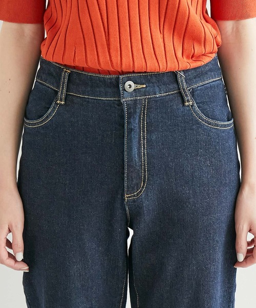 ROPE' PICNIC（ロペピクニック）の「お仕事にも/ストレッチデニムストレートパンツ（デニムパンツ・レディース・ネイビー/ブルー系その他3・40/38/36）」の9枚目の写真