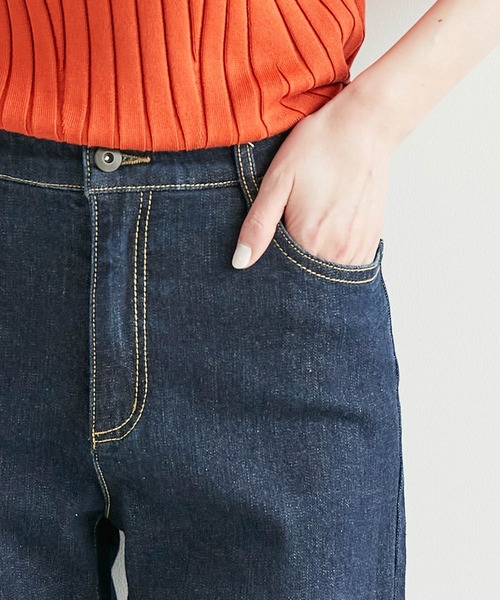 ROPE' PICNIC（ロペピクニック）の「お仕事にも/ストレッチデニムストレートパンツ（デニムパンツ・レディース・ネイビー/ブルー系その他3・40/38/36）」の7枚目の写真