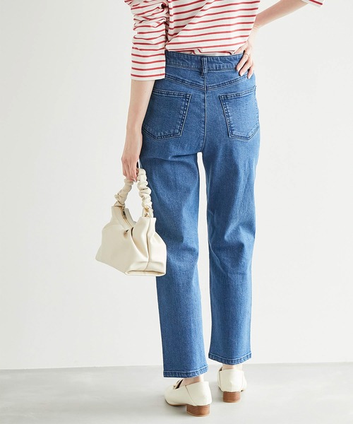 ROPE' PICNIC（ロペピクニック）の「お仕事にも/ストレッチデニムストレートパンツ（デニムパンツ・レディース・ネイビー/ブルー系その他3・40/38/36）」の8枚目の写真