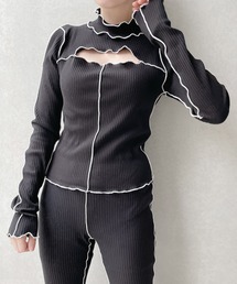 lilLilly | カットアウトリブトップス(ニット/セーター)