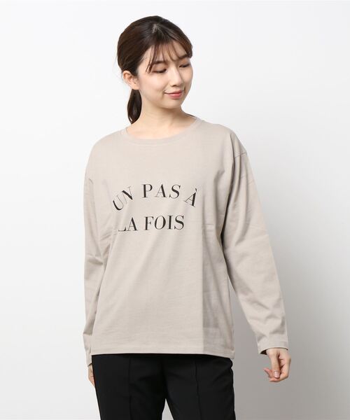 Te chichi（テチチ）の「ロゴプリントTシャツ（Tシャツ/カットソー・レディース・オフホワイト/ベージュ/モカ・ﾌﾘ-）」の6枚目の写真