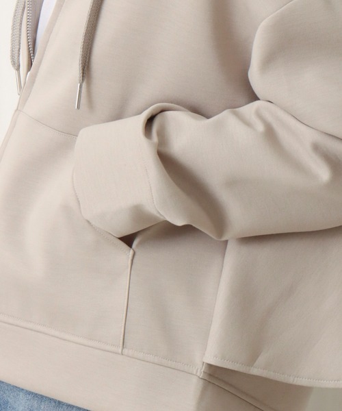 libelle more（リベル モア）の「ダンボールポンチ　バックフリルパーカー（パーカー・レディース・アイボリー/ブラック/杢グレー/グレイッシュベージュ/ミント/ネイビー・L/M）」の21枚目の写真